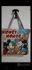 Borsa tote vintage style - Mickey Mouse e Minnie