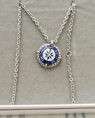 Collana Cesare Paciotti 4US con rosa dei venti 