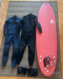 Kit Surf: Tavola Softboard + 2 Mute + Accessori
