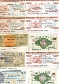 Lotto di 68 mini assegnia - anni 70