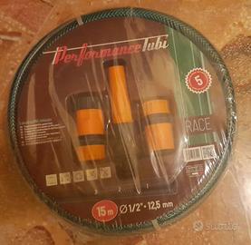 tubo da giardinaggio retinato con raccordi