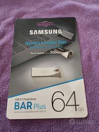 Samsung USB Bar Plus Flash Drive 64Gb ARGENTO