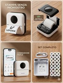 Mini Stampante Termica Bluetooth + 13 Rullini 