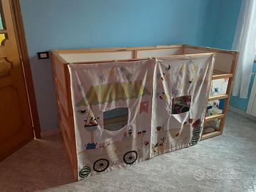 Letto casetta ikea + materasso