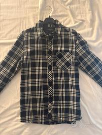 Camicia-giacca blu scozzese