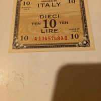Biglietto 10 lire Allied Military Currency 1943