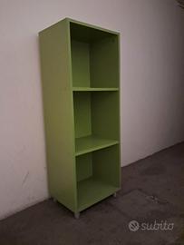 Libreria 2 elementi in legno verde