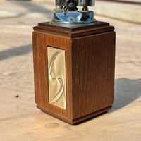 Accendino da Tavolo Vintage - Argento 925 e Legno