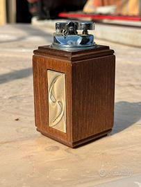 Accendino da Tavolo Vintage - Argento 925 e Legno
