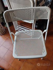 Sedie Ikea pieghevoli. Bianche