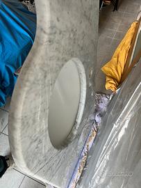 Top/Piano in marmo con lavabo incassato