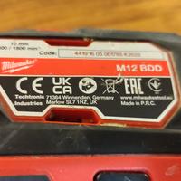 Trapano usato Milwaukee m 12 BDD senza caricabatte