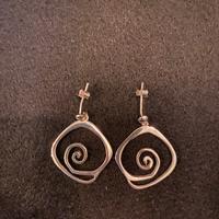 Orecchini a spirale in argento 925 rodiato NUOVI