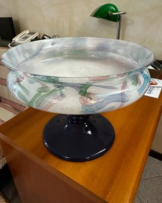 Vaso in vetro lavorato a mano