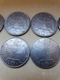 10 monete da 1 lira anni 1939/40/41