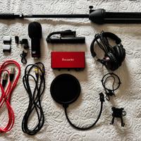 Microfono e Interfaccia Audio con accessori