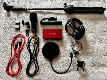 Microfono e Interfaccia Audio con accessori