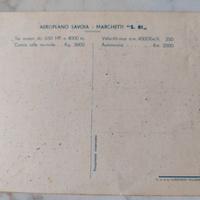 CARTOLINE AEROPLANO SAVOIA MARCHETTI "S81"