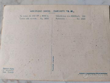 CARTOLINE AEROPLANO SAVOIA MARCHETTI "S81"