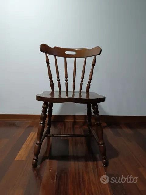 Old America Dondolo Legno Usato Sedia Vecchia America Arredamento