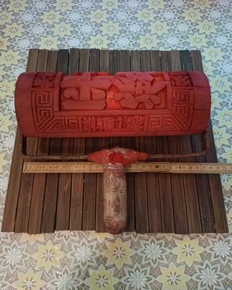 Rullo decorativo antico orientale in legno