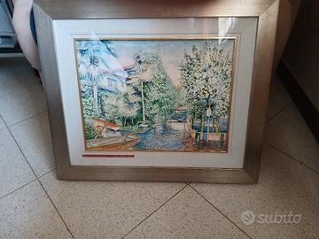 Quadro ad acquarello:  Solcio Lago Maggiore 