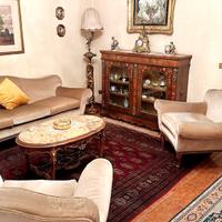 Set da Salotto Vintage in Velluto Beige Champagne 