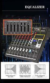 Mixer Audio Professionale GAX-GB8 USB BT
