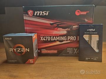 Bundle am4 3600 + x470 + 16gb ballistix