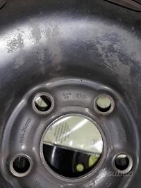 4 cerchioni in ferro 5 fori 14" originali vw polo