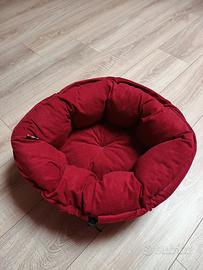 Cuccia Toffee 38 con cuscino rosso - come nuova