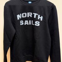 Felpa North Sails nera paricollo