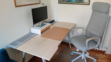 Scrivania Utespelare con sedia Markus e accessori