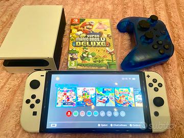 Switch OLED + 1 Joypad + Super mario U deluxe
