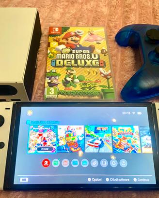 Switch OLED + 1 Joypad + Super mario U deluxe