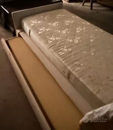 Letto in tessuto cotone bianco