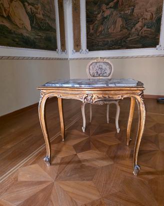 Tavolo consolle antico Luigi XV Legno e marmo