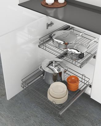 Cesto estraibile cassetto cucina 60 cm Compagnucci