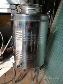 fusto inox 50 L per olio vino alimenti 18/10