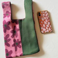 Borsa verde e rosa con fiori – nuova – 20€