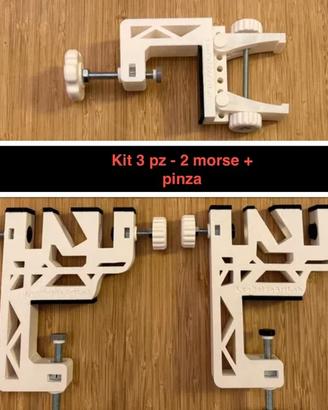 Morse per sciolina (3pz) con pinza blocca sci.