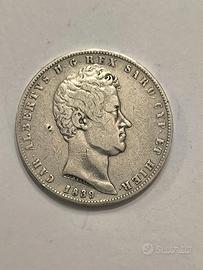 Sardegna - 5 lire 1839 (R2)