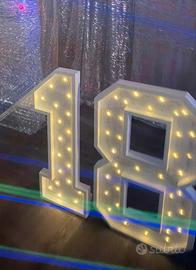 Numeri luminosi oer 18 esimo compleanno
