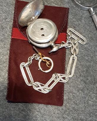 antico orologio cipolla francese in argento 800 