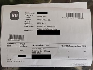 Redmi Pad 2 Pro (NUOVO) 128GB - Mai aperto