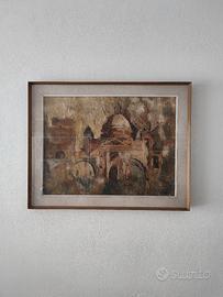 Quadro grande  olio su tela materico. Matias Ruz