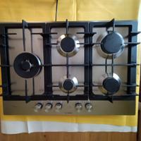 Piano cottura a gas 75 cm Acciaio inox BOSCH PCS7A