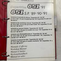 Manuale Officina Originale Ducati 851 1991 851 SP 