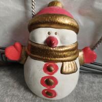 originale pupazzo di neve in cotto