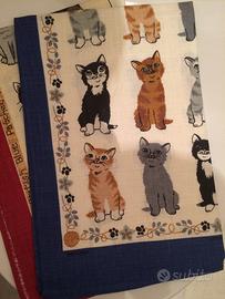 Asciugamani in lino / cucina / con gatti